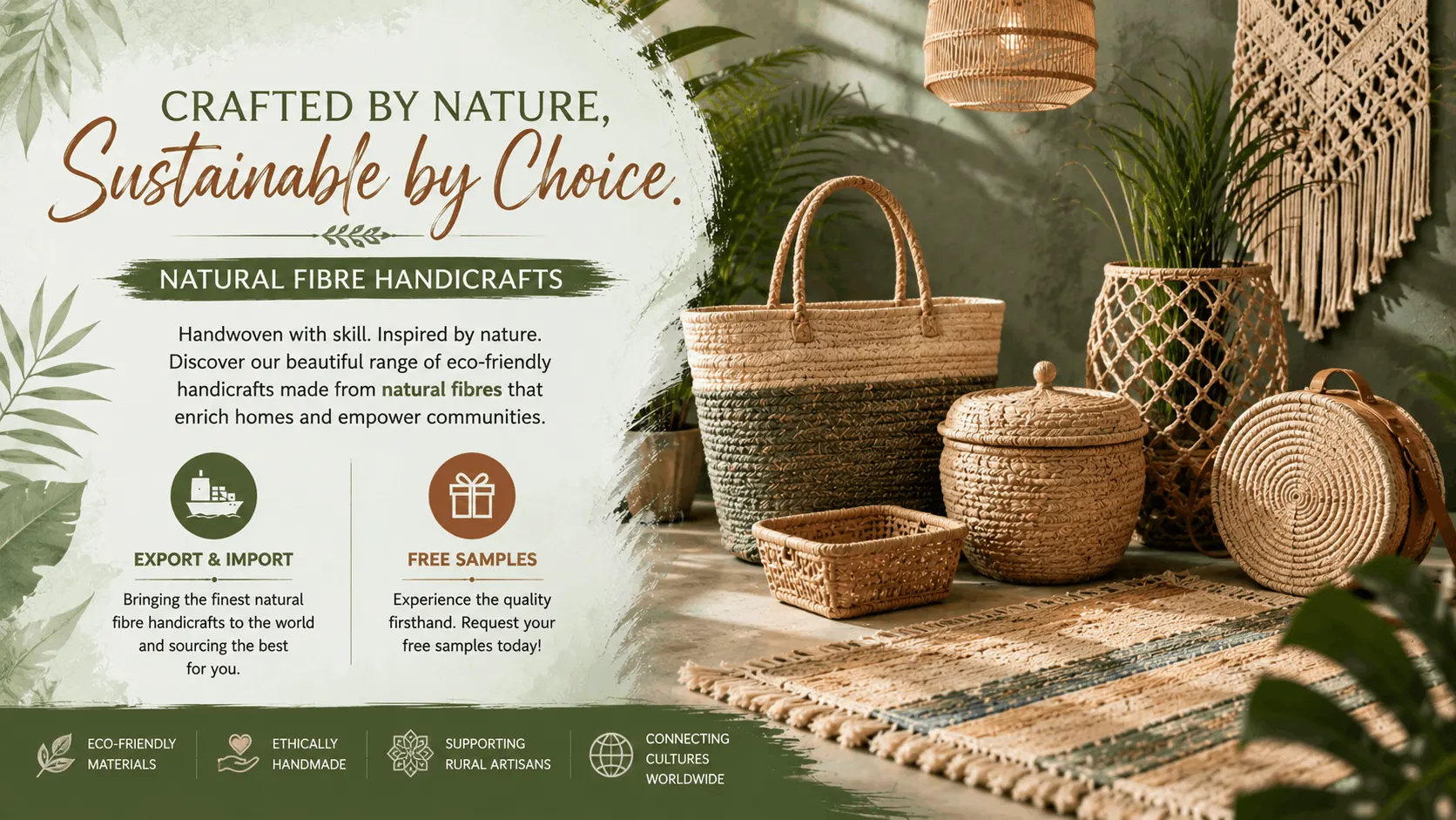 Trade Horizon Wooden Handicraft Items Export Banner